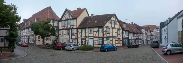 Hameln Κάτω Σαξονία Γερμανία 2021 Δρόμος Της Παλιάς Πόλης Σπίτια — Φωτογραφία Αρχείου