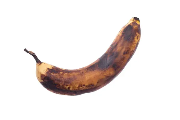Braune Banane Isoliert Auf Weissem Hintergrund — Zdjęcie stockowe
