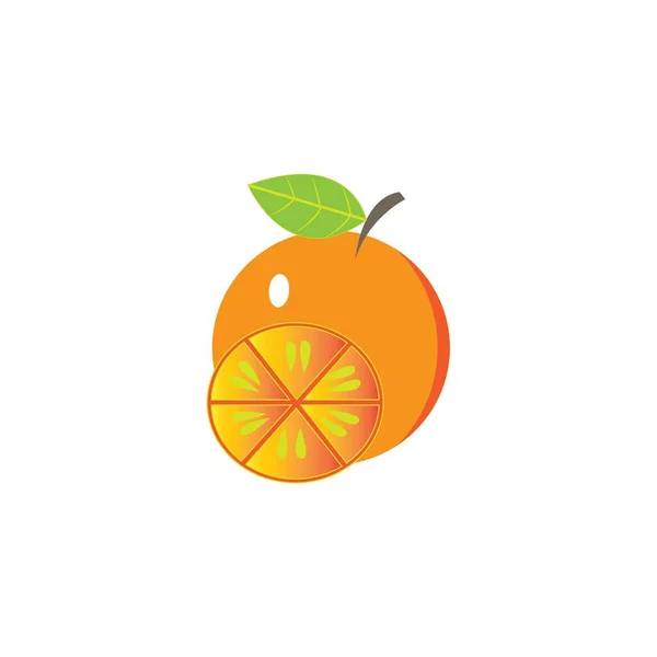 Λογότυπο Πορτοκαλιού Φρούτου Πρότυπο Εικονογράφησης Διάνυσμα — Διανυσματικό Αρχείο