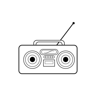 radyo logo simgesi vektör şablonu