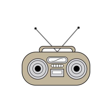 radyo logo simgesi vektör şablonu