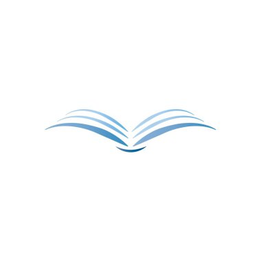 Kitap eğitimi logo şablonu vektör illüstrasyon tasarımı