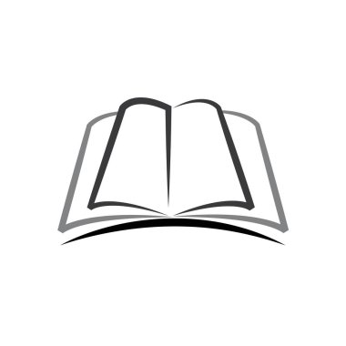 Kitap eğitimi logo şablonu vektör illüstrasyon tasarımı