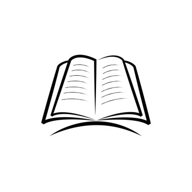 Kitap eğitimi logo şablonu vektör illüstrasyon tasarımı