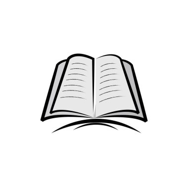 Kitap eğitimi logo şablonu vektör illüstrasyon tasarımı