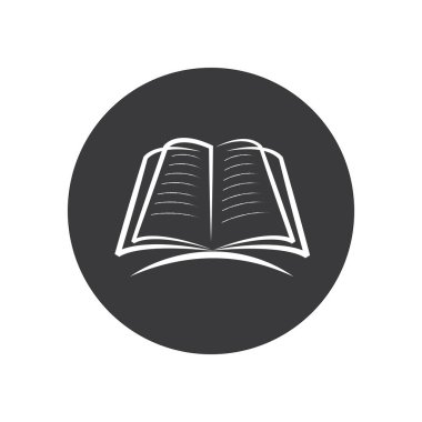 Kitap eğitimi logo şablonu vektör illüstrasyon tasarımı