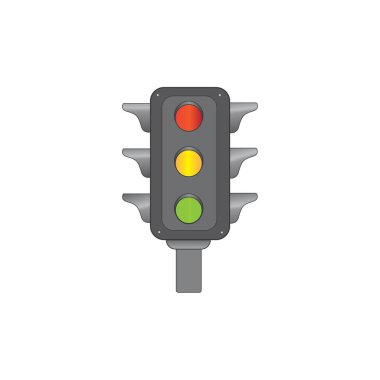 Trafik ışıkları simgesi logo vektör tasarım şablonu