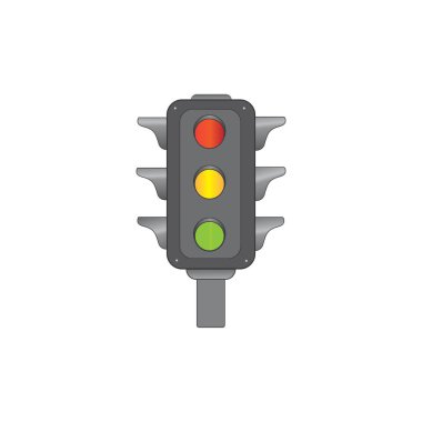 Trafik ışıkları simgesi logo vektör tasarım şablonu