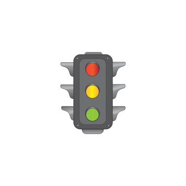 Trafik ışıkları simgesi logo vektör tasarım şablonu