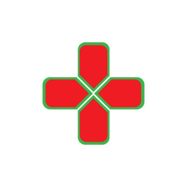 Hastane logo simgesi vektör tasarım şablonu