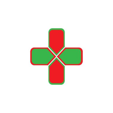 Hastane logo simgesi vektör tasarım şablonu