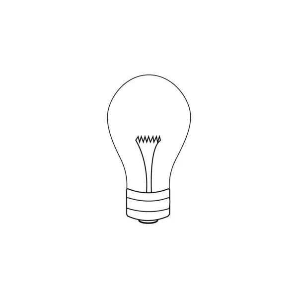 Projeto Vetor Ícone Logotipo Lâmpada — Vetor de Stock