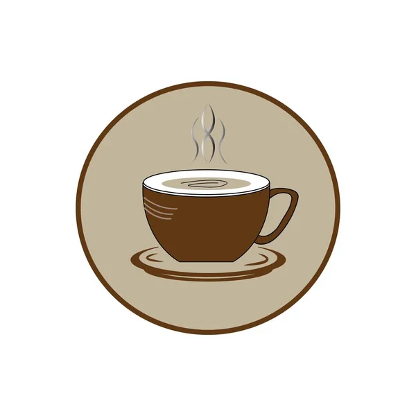 Copo Café Logo Template Vetor Ícone Design —  Vetores de Stock