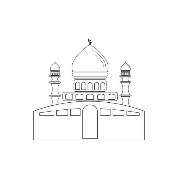 Islamic Logo Mosque Vector Template — Vetor de Stock