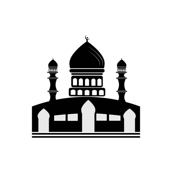 Logo Islamico Modello Vettoriale Della Moschea — Vettoriale Stock