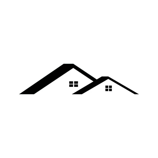 Hus Logotyp Ikon Vektor Design Mall — Stock vektor