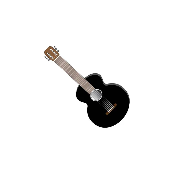 ギターロゴアイコンデザインテンプレート — ストックベクタ