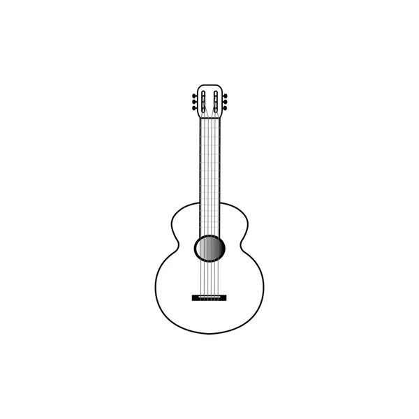 Guitar Logo Icon Design Template — Vector de stock