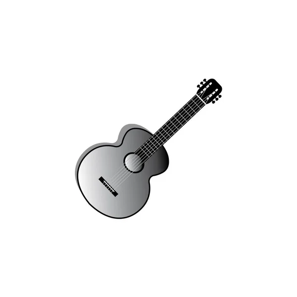 Modèle Conception Icône Logo Guitare — Image vectorielle