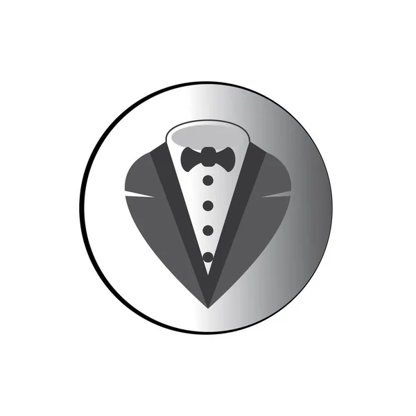 Tuxedo Logotyp Vektor Ikon Mall — Stock vektor
