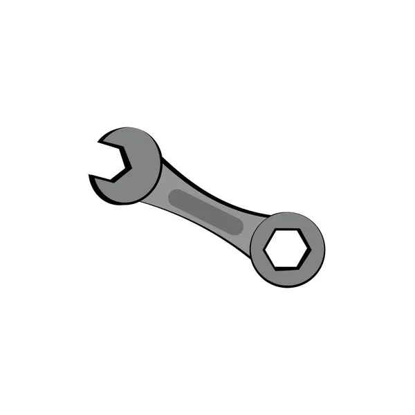 Wrench Logo Icon Vector Design Template — Vetor de Stock