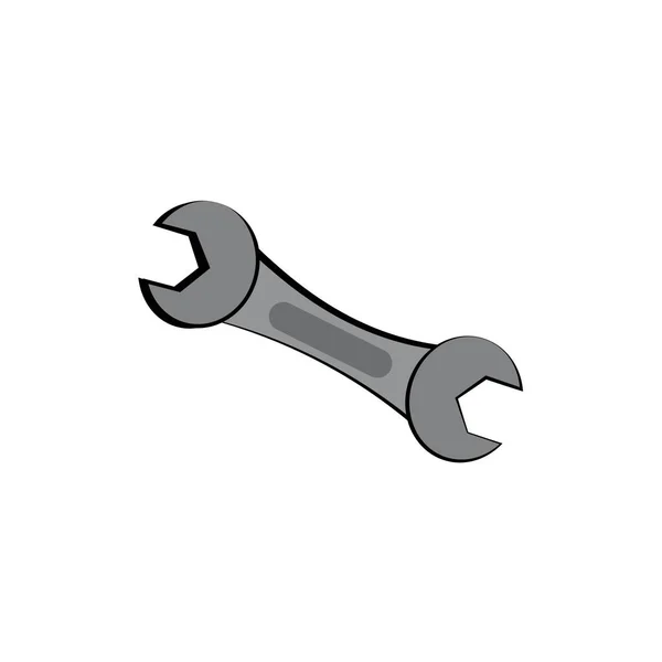 Ngiliz Anahtarı Logo Vektör Tasarım Şablonu — Stok Vektör