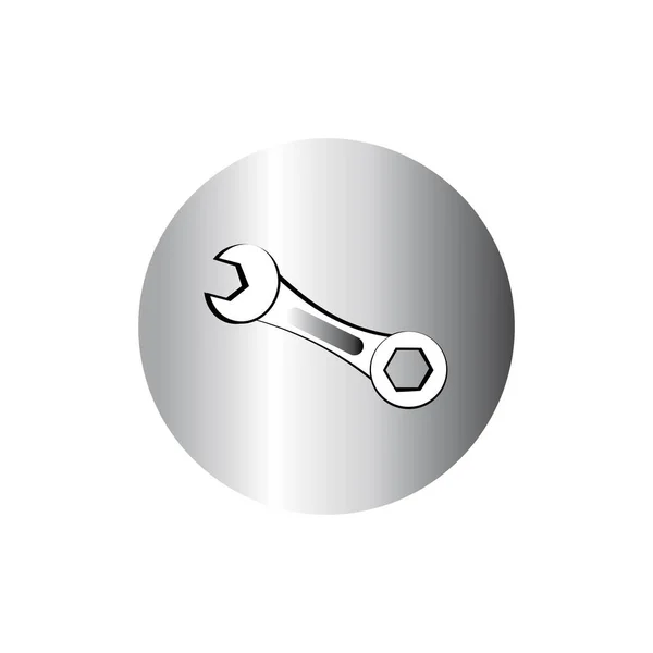 Wrench Logo Icon Vector Design Template — Vettoriale Stock