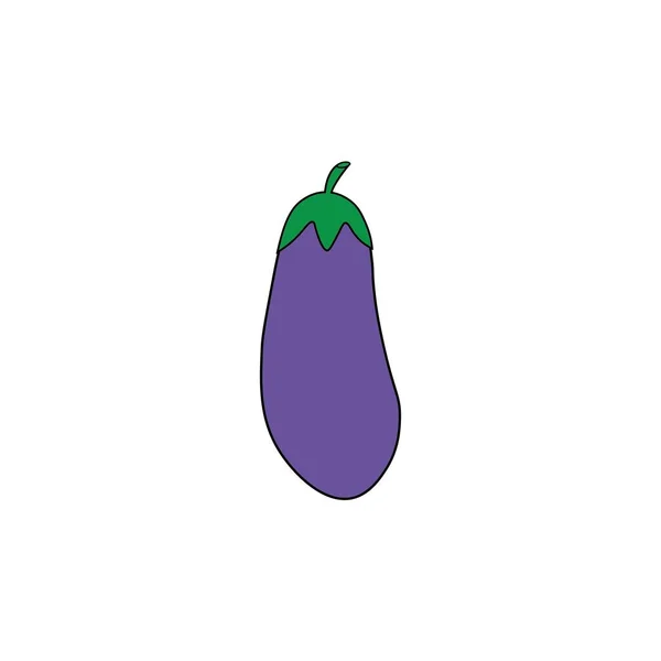 Eggplant Logo Icon Vector Design Template — Vetor de Stock