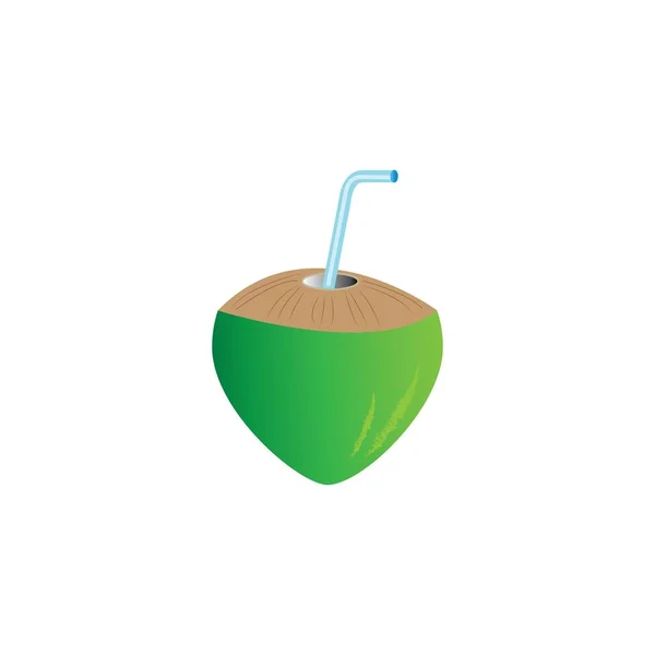 Coconut Logo Icon Vector Design Template — Stok Vektör