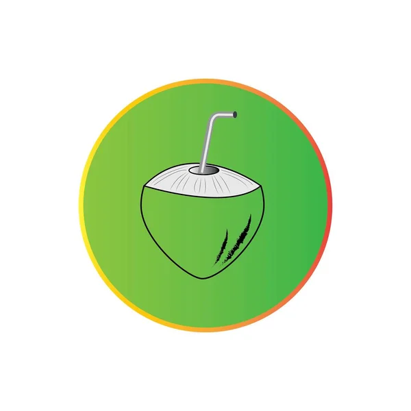 Coconut Logo Icon Vector Design Template — Διανυσματικό Αρχείο