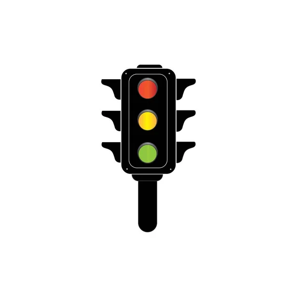 Traffic Lights Icon Logo Vector Design Template — Stockvektor