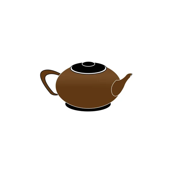 Teapot Icon Logo Vector Design Template — Stockvektor
