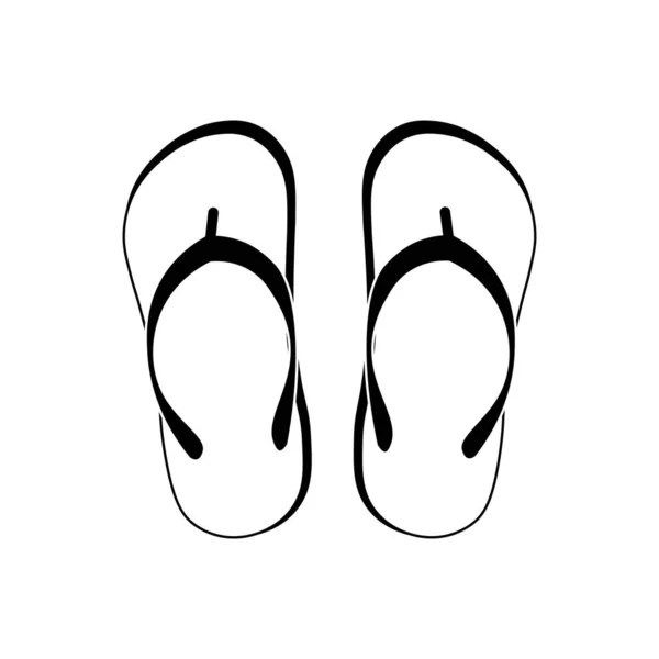 Slippers Logo Icon Vector Design Template - Stok Vektor