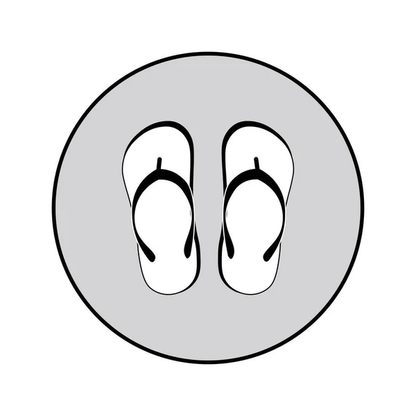 Chinelos Logotipo Ícone Vetor Modelo Design —  Vetores de Stock