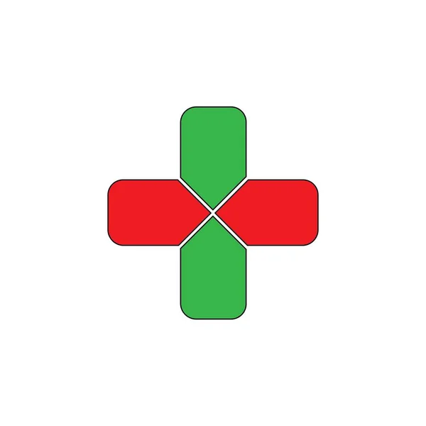 Logo Del Hospital Icono Vector Diseño Plantilla — Vector de stock