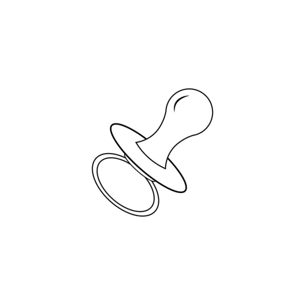 Baby Pacifier Icon Logo Vector — ストックベクタ