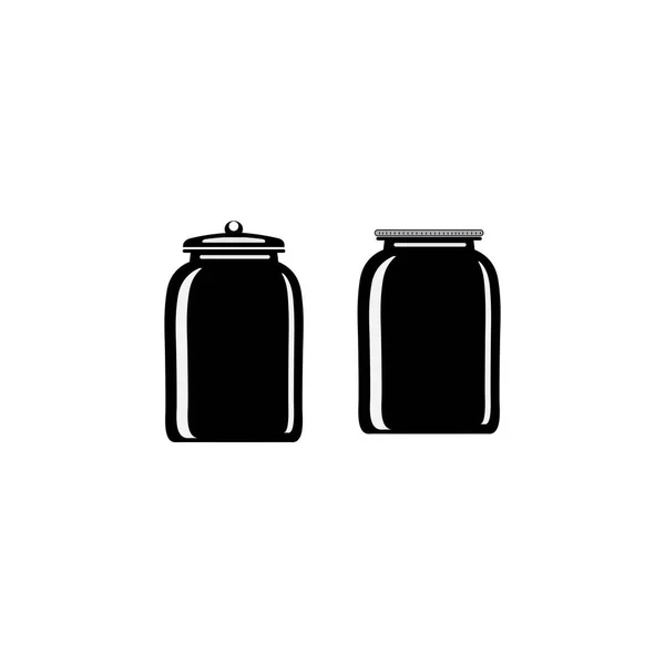 Jar Icon Logo Vector Design Template — Stok Vektör