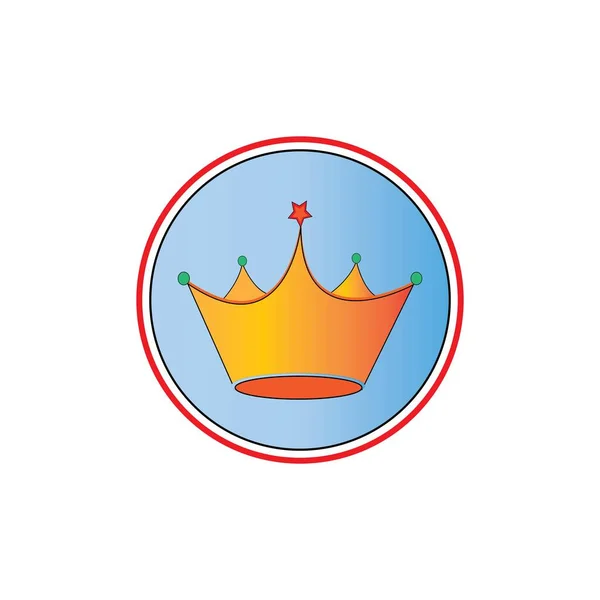 Crown Logo Icon Vector Design Template — Vector de stock