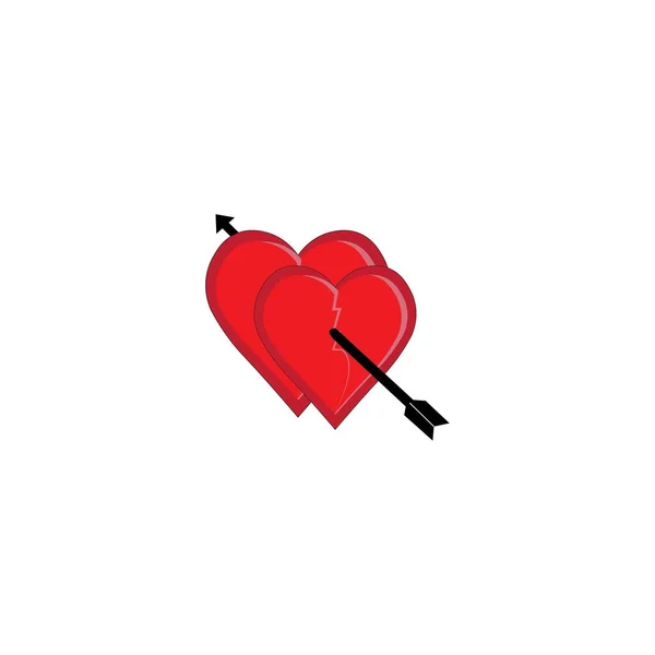 Coração Logotipo Ícone Vetor —  Vetores de Stock