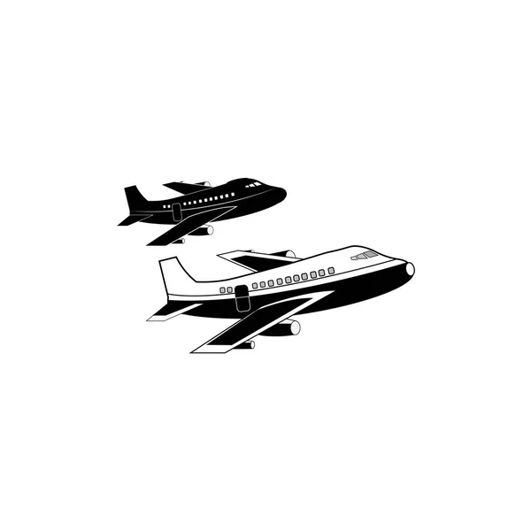 Airplane Logo Icon Vector Design Template — Archivo Imágenes Vectoriales