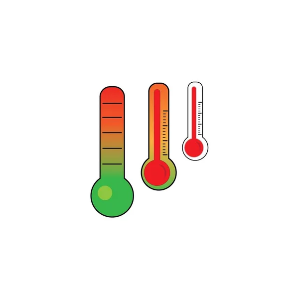 Thermometer Icon Logo Vector Design Template — Stock Vector