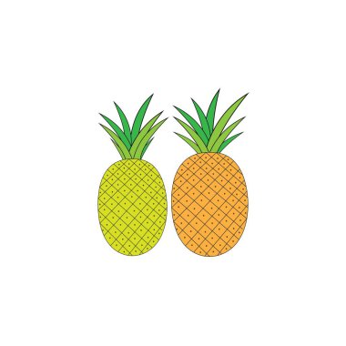 ananas simgesi logo tasarım şablonu
