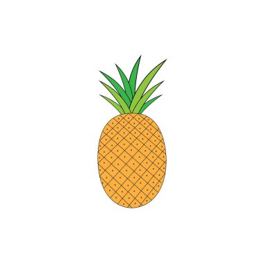 ananas simgesi logo tasarım şablonu