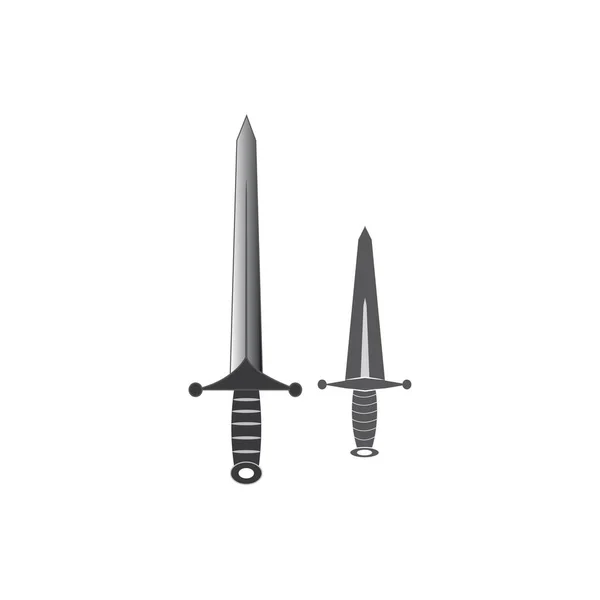 Sword Icon Logo Vector Design Template — Vettoriale Stock