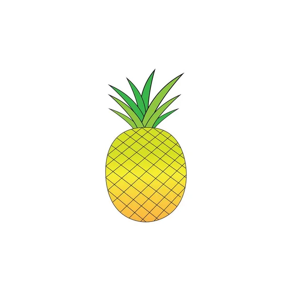 Pineapple Icon Logo Design Template — Vetor de Stock