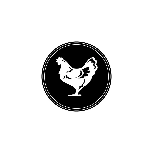 Logotipo Pollo Icono Vector Plantilla Diseño — Vector de stock