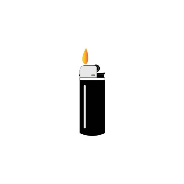 Gas Lighter Icon Logo Design Template — Stok Vektör