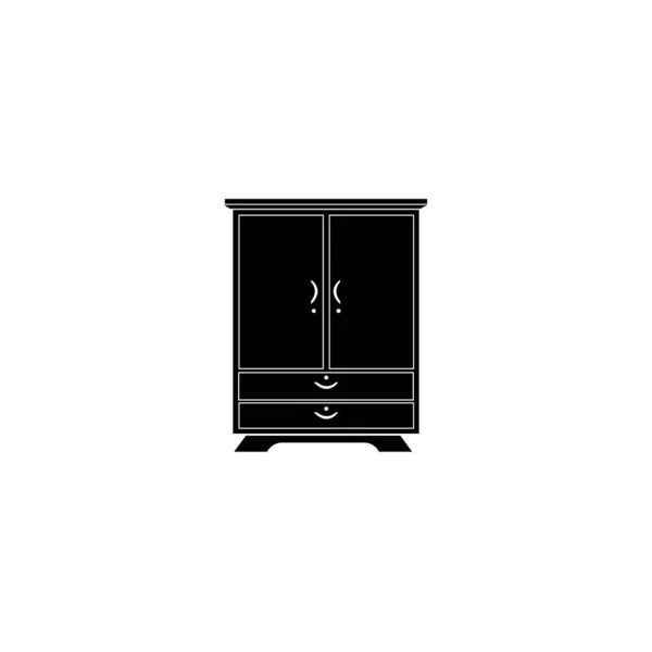 Cupboard Logo Icon Vector Design Template — Stock Vector