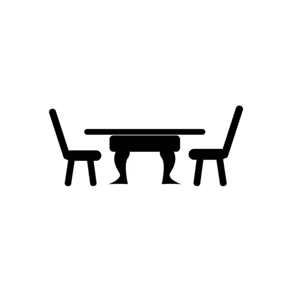 Mesa Comedor Logotipo Icono Diseño Plantilla — Vector de stock