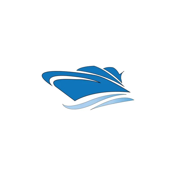 Boat Logo Icon Vector Design Template — Vector de stock